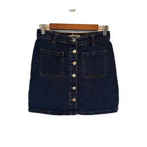 Denim Co.‎ Women's 4 90's Y2K Schoolgirl Button Down Mini Skirt Urban Streetwear